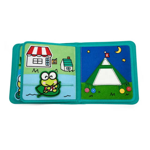 【My First Book】特別冊-keroppi大眼蛙(0y+正版聯名/啟蒙玩具/蒙特梭利/布書/寶寶互動學習)