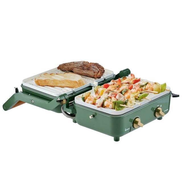 【MATURE 美萃】雙11強檔 夾心陶瓷爐-深茉綠 + 贈 Umei又美 可拆卸手柄油炸鍋保鮮盒（2.3L）(CY-1624)