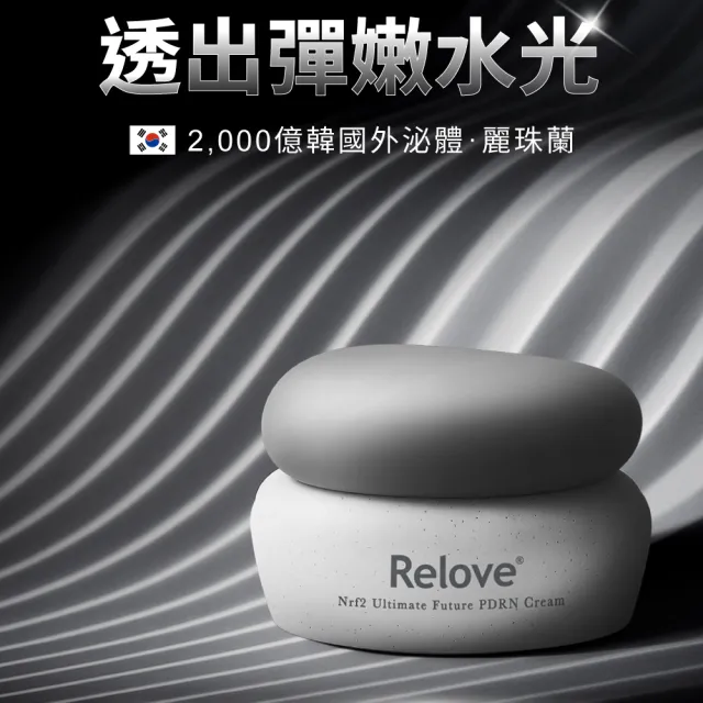 【Relove官方直營】全酵肌泌水光乳霜30gx3件組 PDRN拉絲霜(韓國專利玫瑰PDRN 緊緻彈亮)
