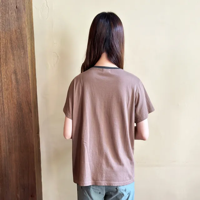 【Hana Mokuba】花木馬日系女裝圓領花朵鈕扣印花上衣(T恤)