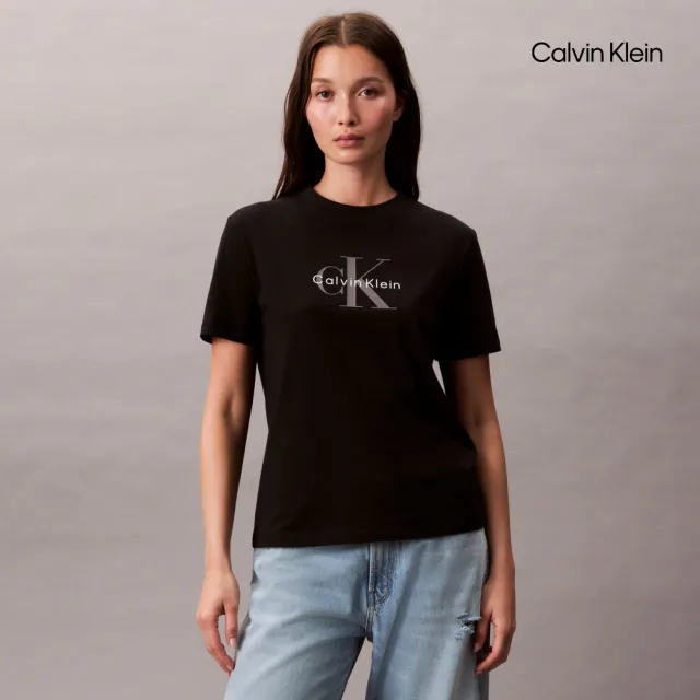 【CALVIN KLEIN】官方旗艦館 CK Monogram T-shirt_黑色