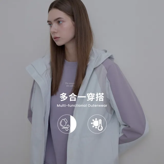 【GIORDANO 佐丹奴】女裝高機能三合一外套-兩件式 Urban Outdoor系列(86 露水灰X極簡灰紫X銀雲卡其)