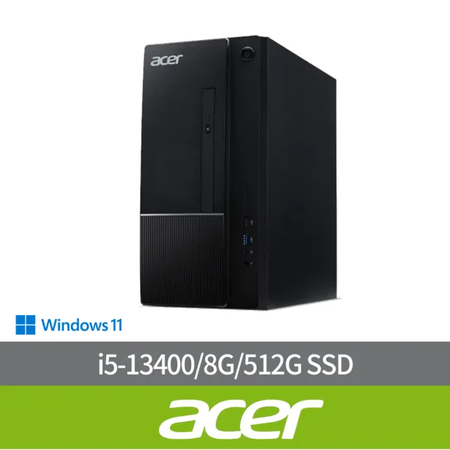 【Acer 宏碁】+27型螢幕★i5十核電腦(Aspire TC-1770/i5-13400/8G/512G SSD/W11)