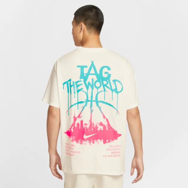 【NIKE 耐吉】短袖上衣 男 落肩寬鬆版型 AS JM M NK TEE M90 ROCKSTAR 2 米白 II1490-133