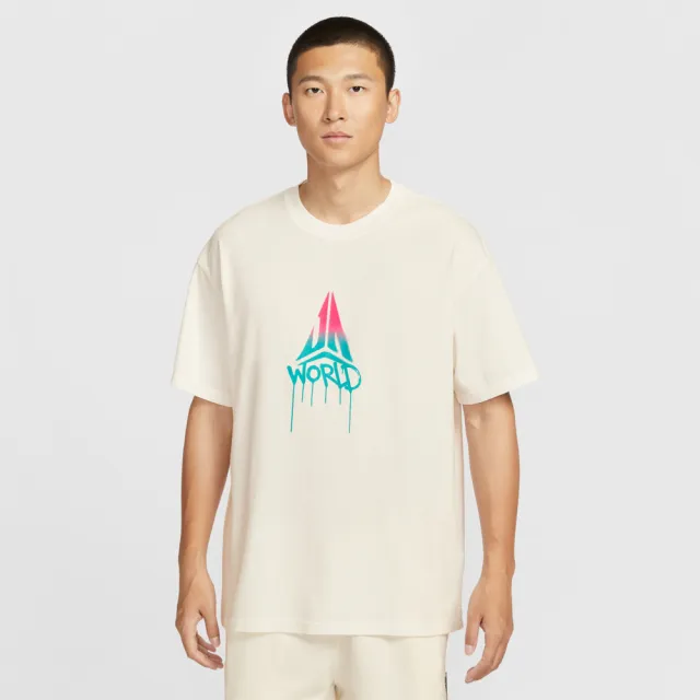 【NIKE 耐吉】短袖上衣 男 落肩寬鬆版型 AS JM M NK TEE M90 ROCKSTAR 2 米白 II1490-133