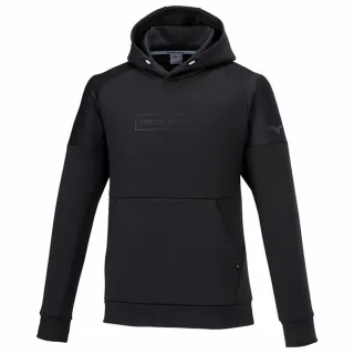 【MIZUNO 美津濃】長袖上衣 男 帽T 黑 32MCA56109