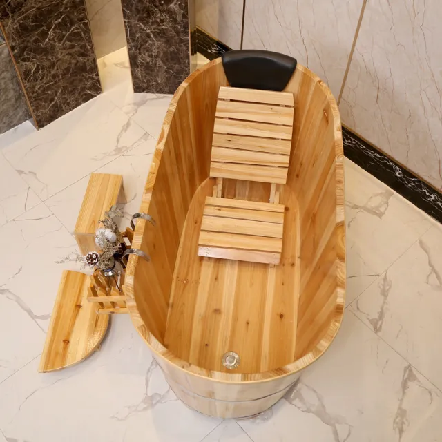 【G華林木桶店】大空間實木泡澡桶 110長 全身可泡 不帶蓋(汗蒸桶 浴缸 實木浴缸 沐浴桶 泡澡桶 預購12天)