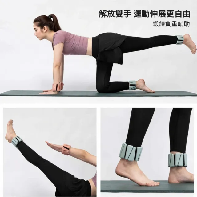 【灰熊厲害】潮時尚可調式健身負重手環2入組 4磅1800g(負重訓練手環 重量手環 負重沙袋 沙包)