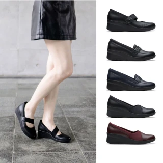 【Clarks】雙11 女鞋Suttyn Penny/Suttyn Kaylie 套入增高樂福楔型鞋/瑪莉珍鞋(雙11網路獨家限定)