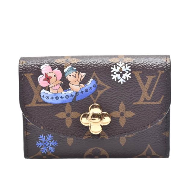 【Louis Vuitton 路易威登】M15323 聖誕限定Vivenne Wintery Travel系列經典Rosalie Monogram帆布零錢包