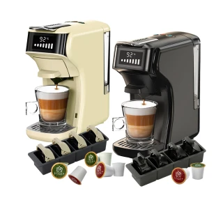 【HiBREW 小醇萃】冷熱雙萃四合一膠囊咖啡機(NK-514R 送收納盒+任選2包膠囊共30入)