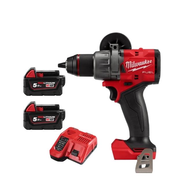 【Milwaukee 美沃奇】M18 FPD3 18V 鋰電 電鑽 起子機 無刷(M18 FPD3主機+雙5.0電池+充電器)