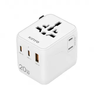 【KINYO】多合一 雙插座 GaN氮化鎵 萬國轉接頭 旅行轉接頭(全球通用 出國插座 交換禮物 聖誕節)