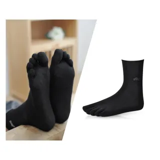 【sNug 給足呵護】健康除臭五趾襪-黑色(台灣金選獎/無縫襪口/趾縫間乾爽/台灣製/10秒除臭襪)