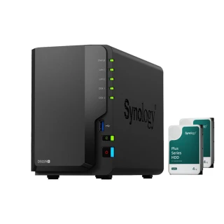 【Synology 群暉科技】搭 4TB x2 ★DS225+ NAS 網路儲存伺服器(2Bay/Intel/2GB)(HAT3300-4T)
