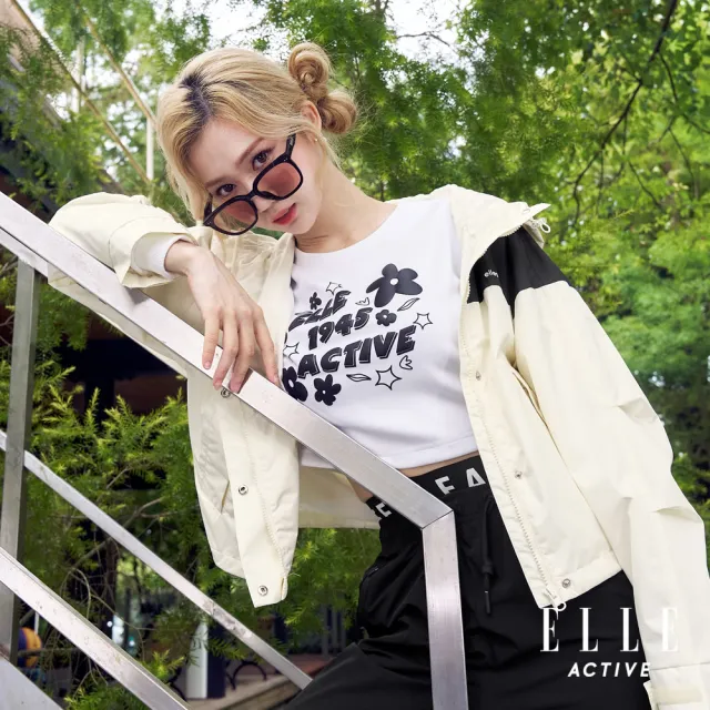 【ELLE ACTIVE】女款 防風防潑水輕量連帽外套-米白色(EA25A2W6101-91)