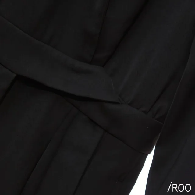 【iROO】高雅俐落素面經典設計長袖連身褲