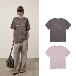 【MATIN KIM】官方旗艦塗鴉刺繡LOGO印花上衣 中性款(多款任選)