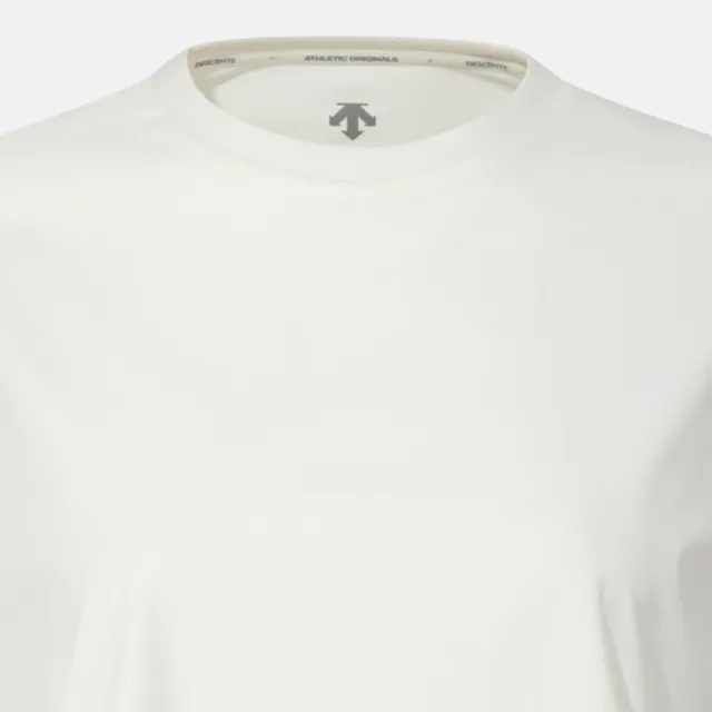 【DESCENTE】短袖上衣 女 短版 WOMENS RUNNING COOL CROP T-SHIRT 米白 SQ322RTS75-IVRY