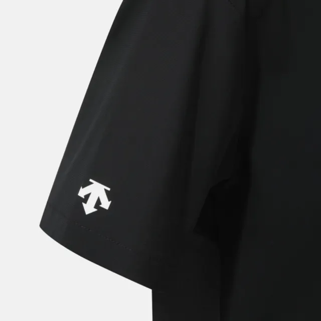 【DESCENTE】短袖上衣 女 短版 WOMENS RUNNING COOL CROP T-SHIRT 黑 SQ322RTS75-BLK0