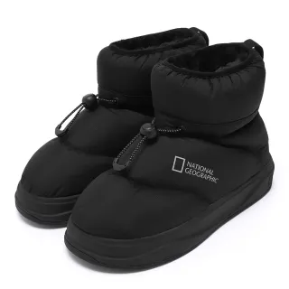 【國家地理服飾官方旗艦】女裝 鋪棉刷毛 中筒靴 - 黑色