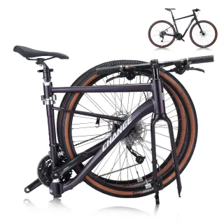 【CHANGE】GF-901P 公路車 礫石 折疊車(Shimano 27速 摺疊車 自行車 脚踏車 可加裝電動車套件)