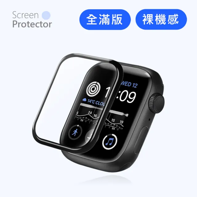 【General】Apple Watch 保護貼 S11/10/9/8/7-1/SE/Ultra系列 3D滿版透明陶瓷膜 螢幕保護貼(黑框)