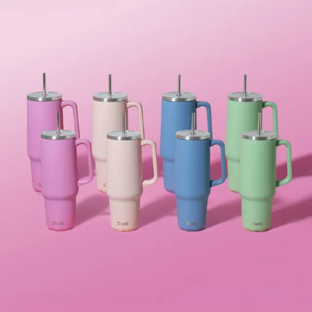 【S’well】美國 Tumbler不鏽鋼吸管保溫隨行杯 1180ml/880ml 多色任選 / swell 冰霸杯