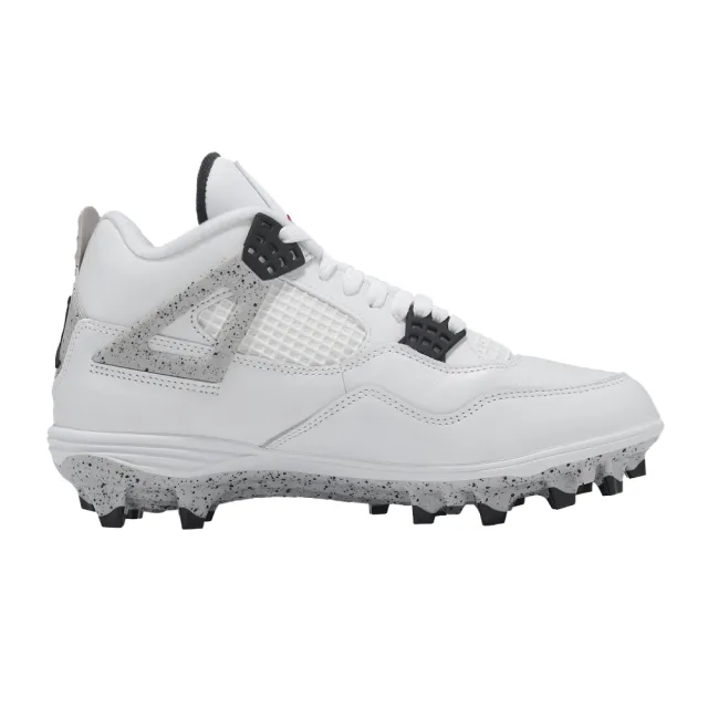 【NIKE 耐吉】足球鞋 Jordan 4 Retro TD 男鞋 白水泥 膠釘 美式足球 棒壘球(HQ0207-106)