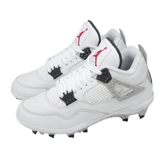 【NIKE 耐吉】足球鞋 Jordan 4 Retro TD 男鞋 白水泥 膠釘 美式足球 棒壘球(HQ0207-106)