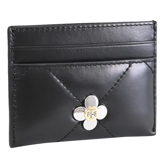 【TORY BURCH】經典LOGO四葉草圖案信用卡證件名片隨身卡(黑)