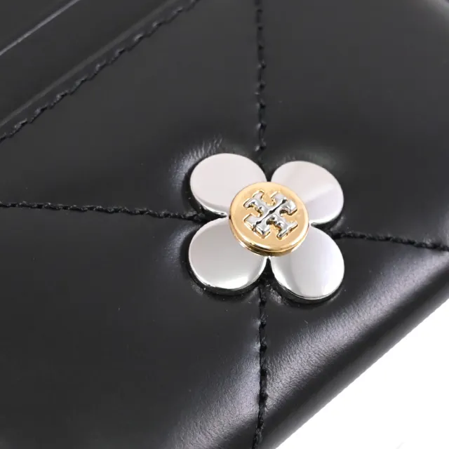 【TORY BURCH】經典LOGO四葉草圖案信用卡證件名片隨身卡(黑)