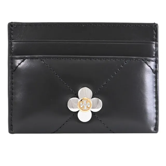 【TORY BURCH】經典LOGO四葉草圖案信用卡證件名片隨身卡(黑)