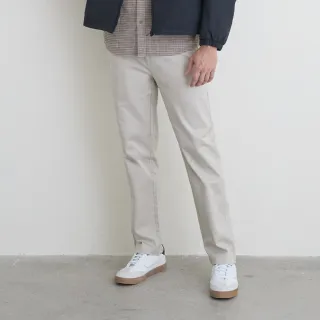 【GIORDANO 佐丹奴】男裝高彈力天絲直筒卡其褲(04 米陶卡其)