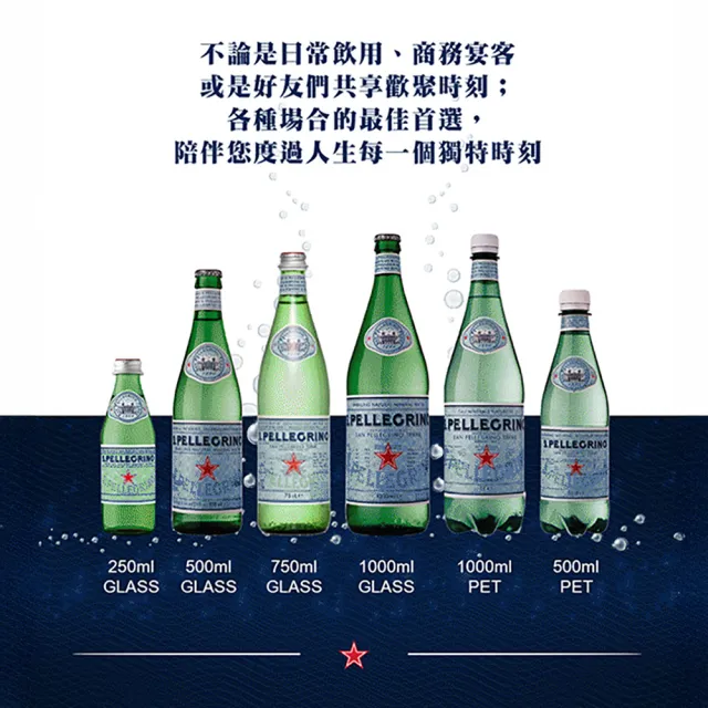 【週期購-聖沛黎洛】氣泡礦泉水1000mlx12入/箱(官方直營)