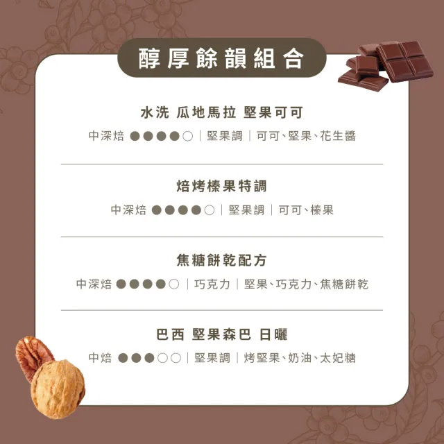 【Buon Caffe 步昂咖啡】接單現烘 中深焙咖啡豆|醇厚餘韻組合|227g;4入 雙十 送禮 伴手禮