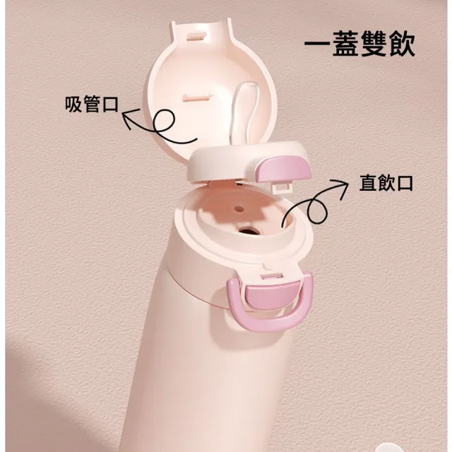 【SUNLY】500ml 316不鏽鋼簡約隨行杯 單手彈蓋 辦公/車用保溫瓶 雙飲口 不漏水設計