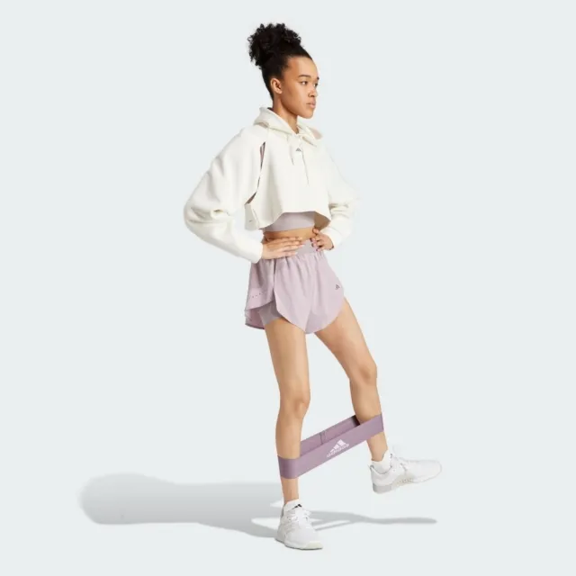 【adidas 愛迪達】愛迪達 D4t Hiit 2in1sh 女 短褲 運動短褲 休閒短褲 涼感 粉紅 亞版(IU1140)