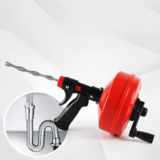 【上手家居】電動水管疏通器 5m(通水管工具/通馬桶/通廚房/馬桶疏通器/管道疏通器/通水管神器)