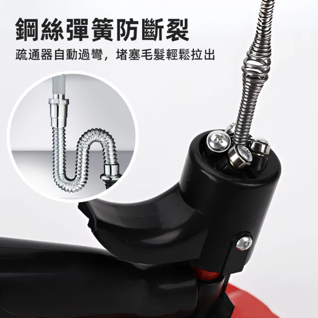 【上手家居】電動水管疏通器 5m(通水管工具/通馬桶/通廚房/馬桶疏通器/管道疏通器/通水管神器)