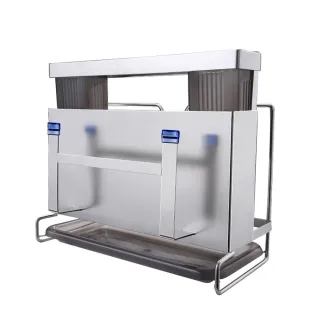 【PUSH!】304不銹鋼刀具砧板收納架  壁掛式免打孔收納架 筷子籠 鍋蓋砧板收納架(刀具 砧板收納架 D253-1)