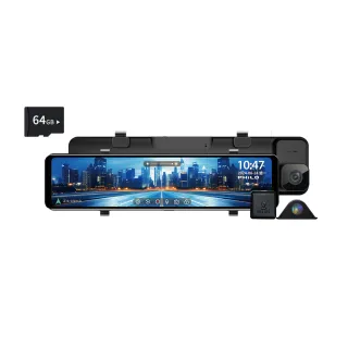 【Philo 飛樂】頂級4K高畫質 雙鏡頭行車紀錄器 汽車電子後視鏡JP920(贈64G記憶卡+GPS+快充車充器)