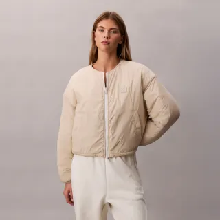 【CALVIN KLEIN】官方旗艦館CK 雙面Logo菱格外套_裸色