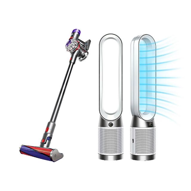 【dyson 戴森】V8 SV25 新一代無線吸塵器(經典款) + TP10 Purifier Cool Gen1 二合一涼風空氣清淨機(超值組