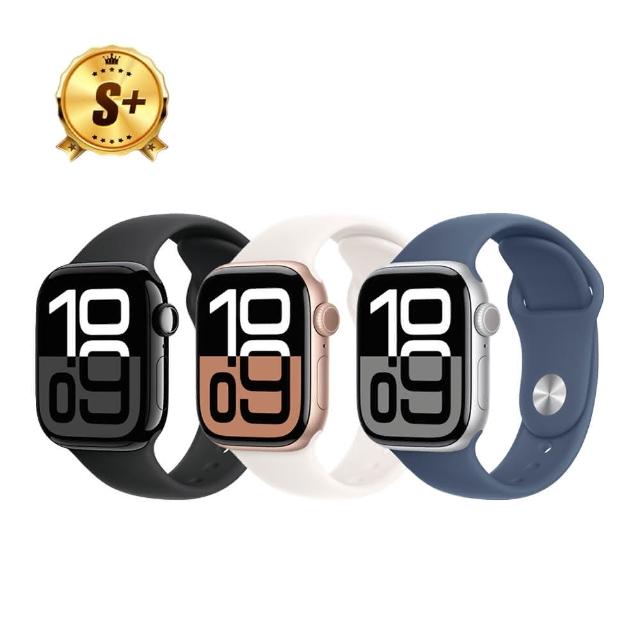 【Apple】S+級福利品 Apple Watch S10 GPS 46mm(鋁金屬錶殼搭配運動型錶帶)