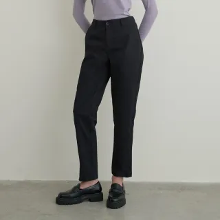 【GIORDANO 佐丹奴】女裝彈力合身卡其長褲(09 標誌黑)