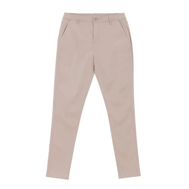 【GIORDANO 佐丹奴】女裝彈力修身卡其長褲(53 雅棕)