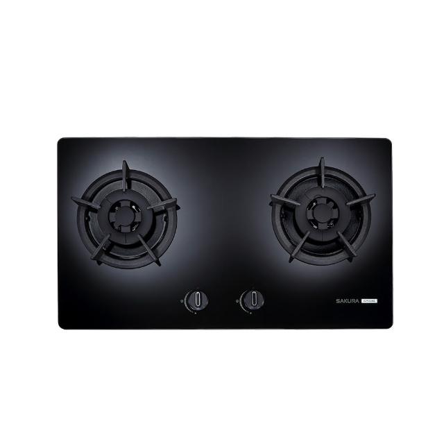 【SAKURA 櫻花】二口小面板易清檯面爐G2522BG_黑玻(原廠安裝-官方直營)