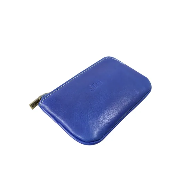 【Sika真皮手工包】雙11 L型拉鍊零錢包-小(真皮包包/零錢包/A8227A-05亮寶藍)