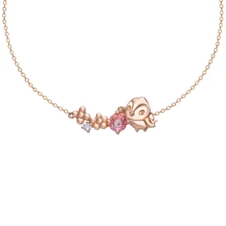 【Emperor Diamond 京華鑽石】鑽石手鍊 10K 天然鑽石 0.01克拉 白雪公主的好朋友 迪士尼(Disney 白雪公主)